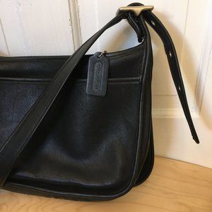 Vintage Black Leather Coach Purse